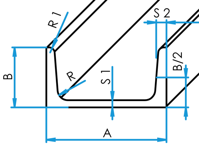 Profil U  - hliník - EN AW  6060